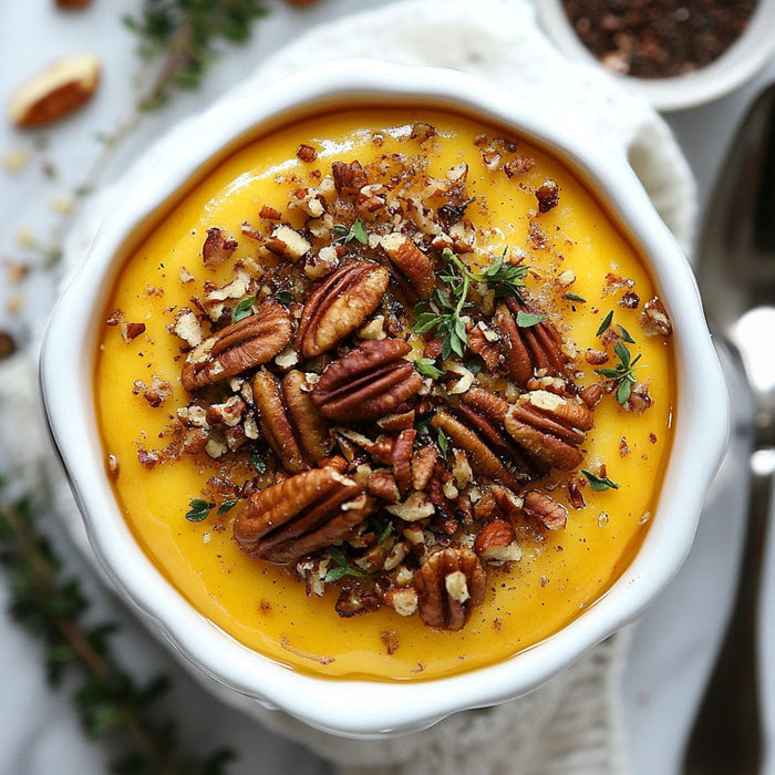 easyChef Pro Pumpkin Spice Custard with Crunchy Pecan Topping