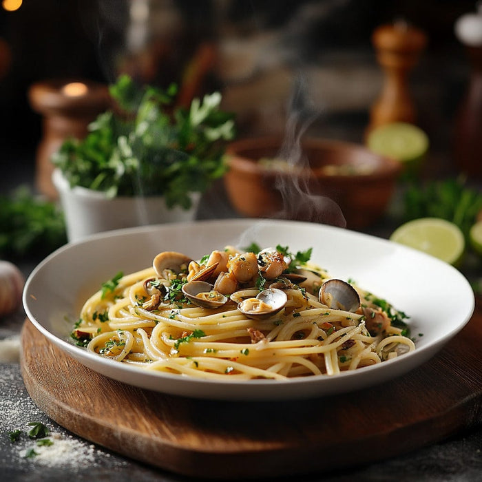 easyChef Pro Quick Clam Linguine with Garlic Sauce