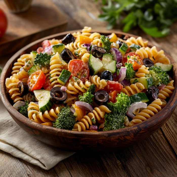 easyChef Pro Rainbow Rotini Salad