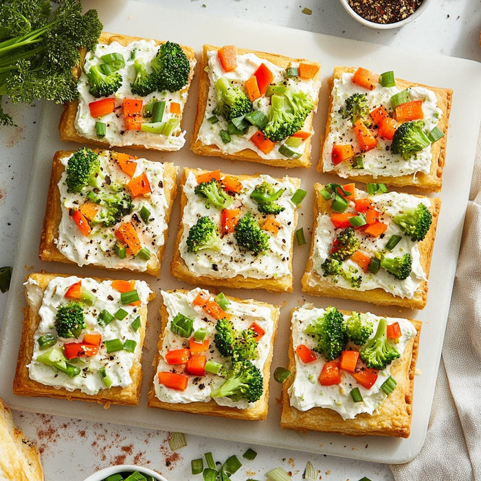 easyChef Pro Ranch Veggie Pizza Squares