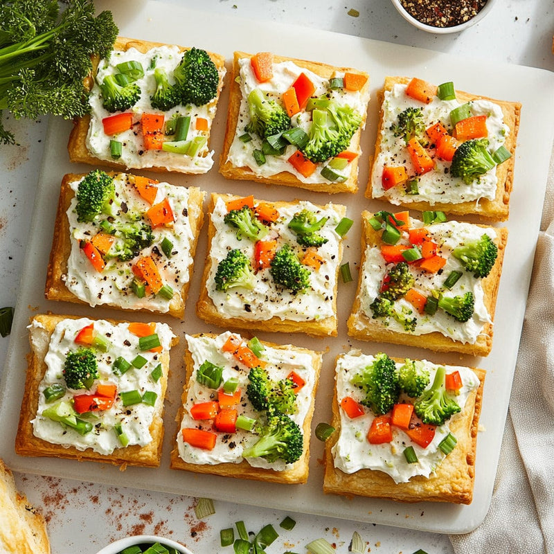 easyChef Pro Ranch Veggie Pizza Squares