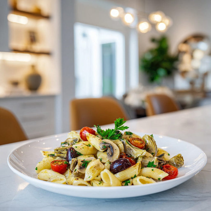 easyChef Pro Refreshing Artichoke Herb Pasta Salad