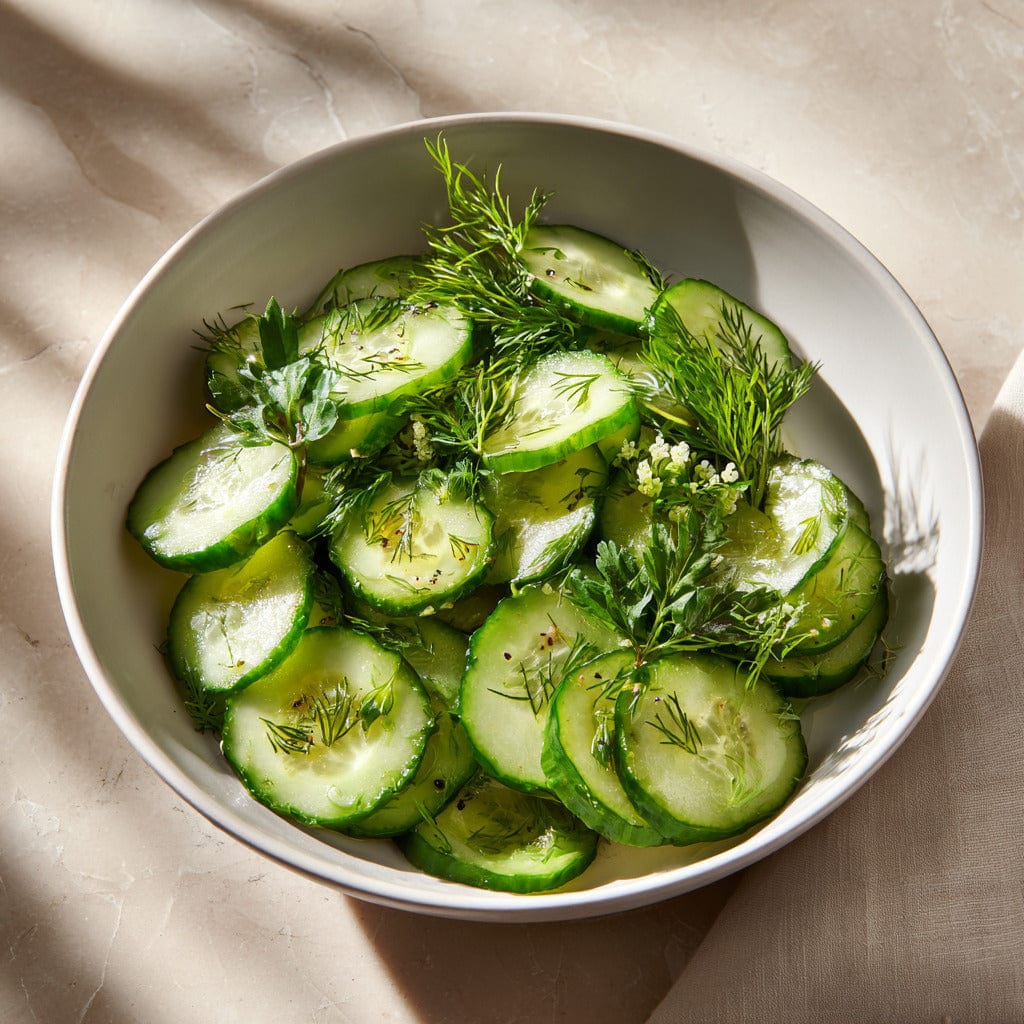 easyChef Pro Refreshing Herb-Infused Cucumber Salad
