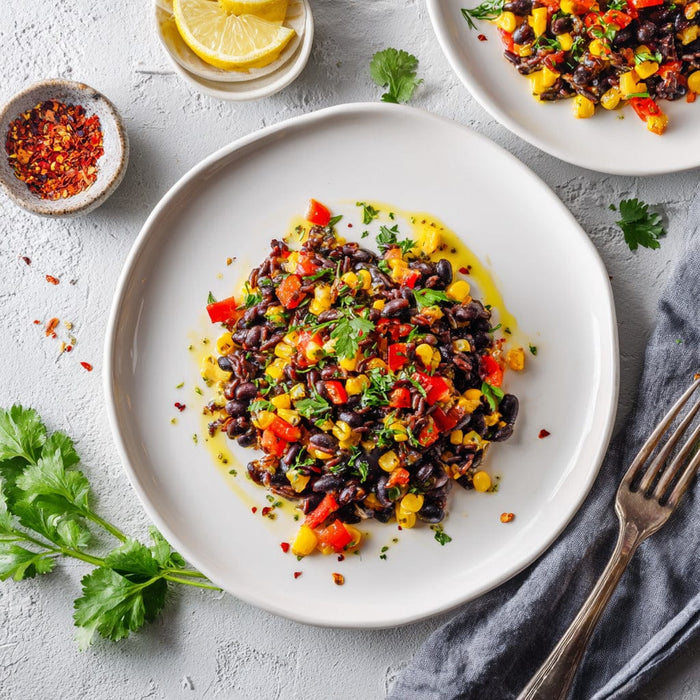 easyChef Pro Refreshing Lemon Black Bean and Rice Salad with Fresh Herbs
