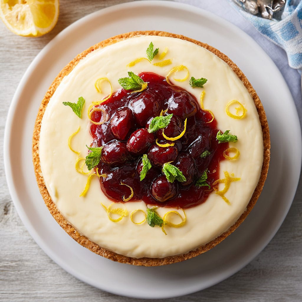 easyChef Pro Refreshing Lemon No-Bake Cheesecake with Graham Cracker Crust