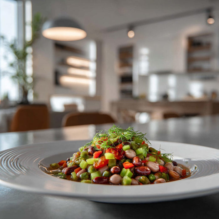 easyChef Pro Refreshing Marinated Four-Bean Salad with Crunchy Vegetables