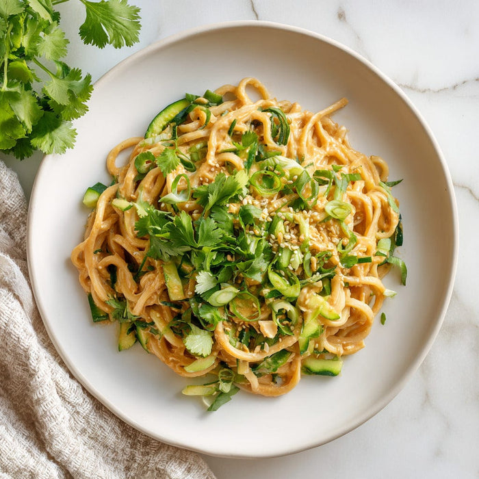easyChef Pro Refreshing Peanut Ginger Noodle Salad with Cilantro and Cucumber
