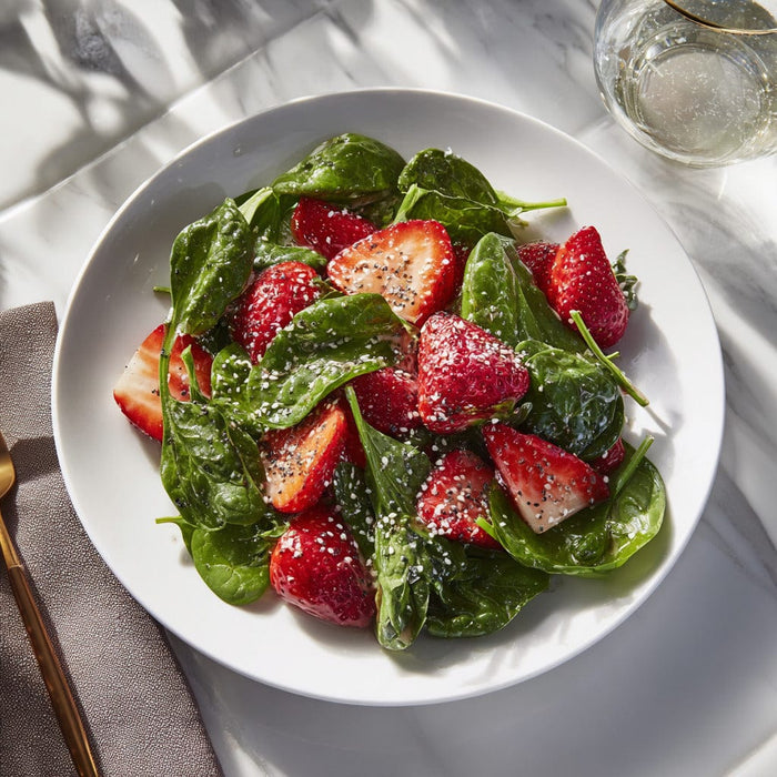 easyChef Pro Refreshing Spinach Strawberry Salad with Poppy Seed Dressing
