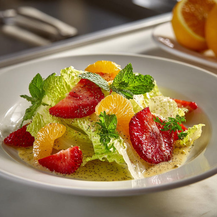 easyChef Pro Refreshing Strawberry Romaine Salad with Poppy Seed Dressing