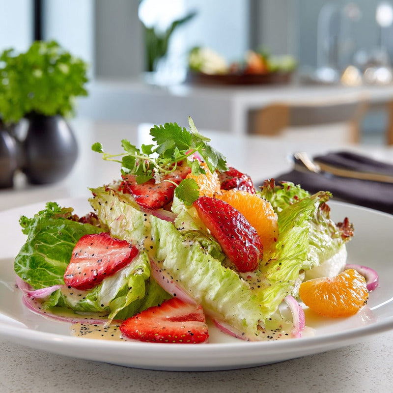 easyChef Pro Refreshing Strawberry Romaine Salad with Poppy Seed Dressing