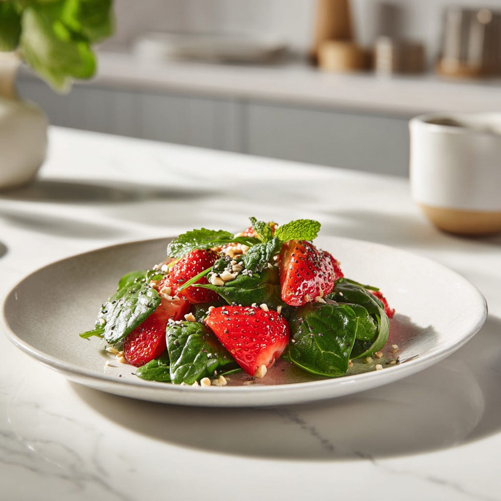 easyChef Pro Refreshing Strawberry Spinach Salad with Poppy Seed Dressing