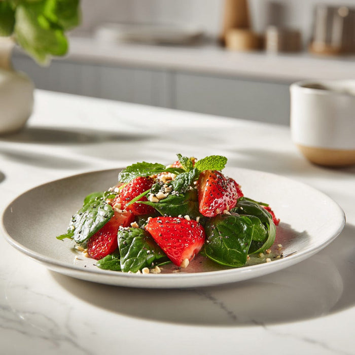easyChef Pro Refreshing Strawberry Spinach Salad with Poppy Seed Dressing