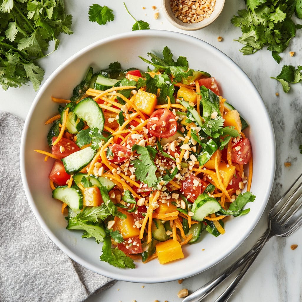 easyChef Pro Refreshing Thai Papaya Salad with Crunchy Peanuts