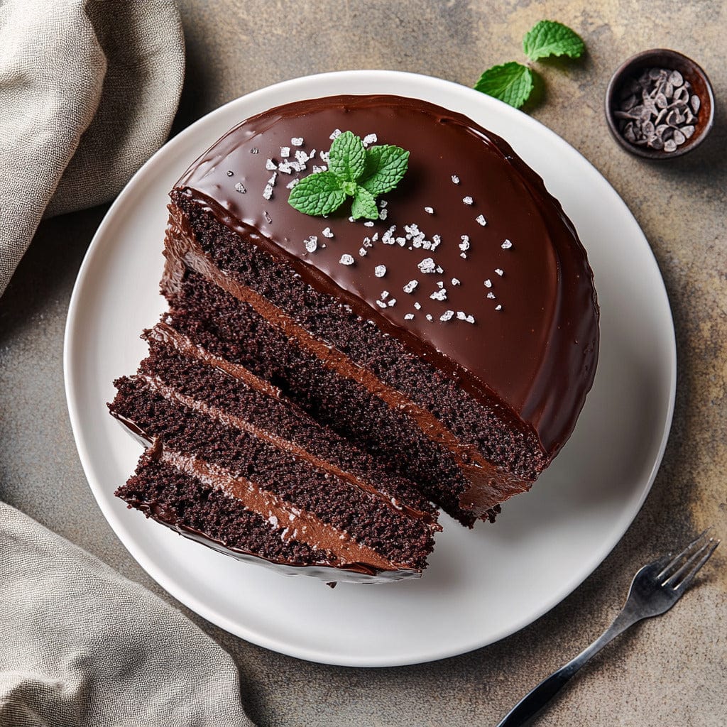 easyChef Pro Rich Chocolate Fudge Layer Cake with Silky Ganache