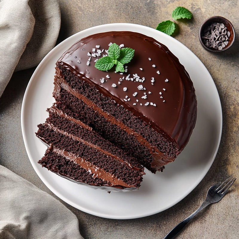 easyChef Pro Rich Chocolate Fudge Layer Cake with Silky Ganache