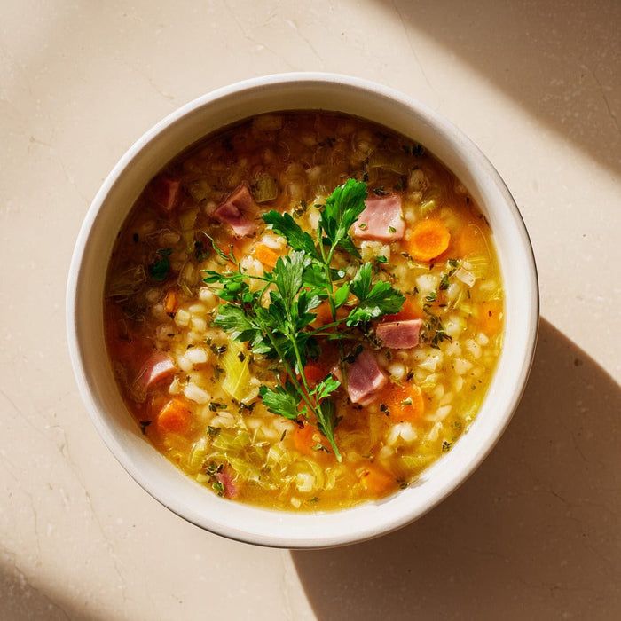easyChef Pro Rustic Cabbage and Ham Barley Soup