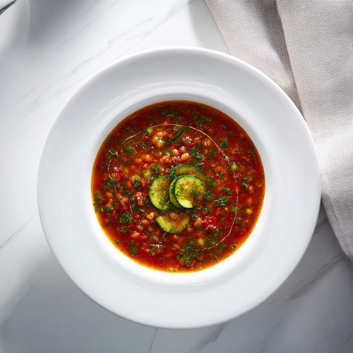 easyChef Pro Rustic Italian Tomato Barley Soup with Zucchini