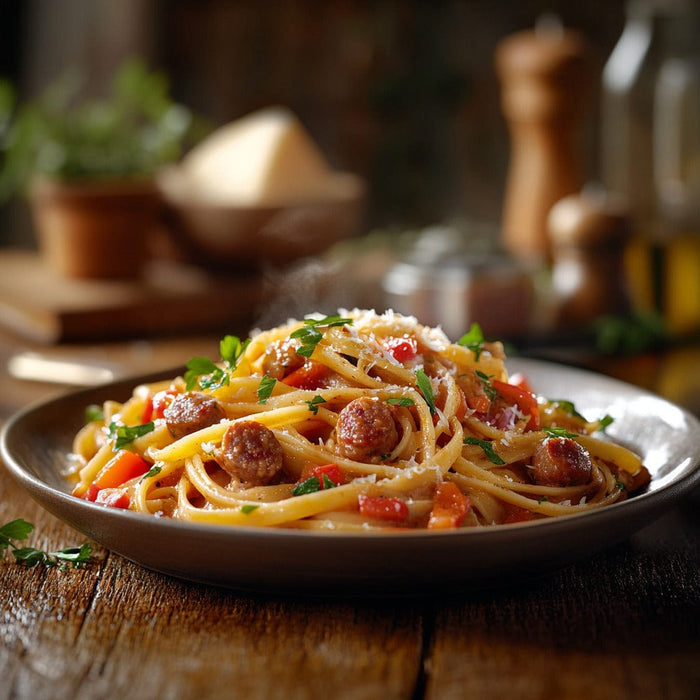 easyChef Pro Sausage and Pepper Linguine Extravaganza