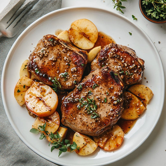 easyChef Pro Sherry-Glazed Apple Pork Chops
