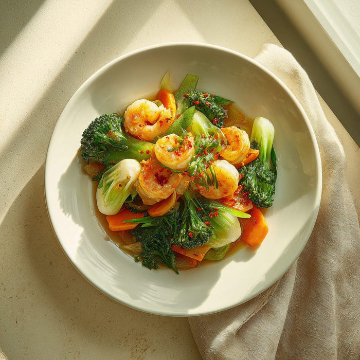 easyChef Pro Shrimp and Vegetable Stir-Fry with Oyster Sauce
