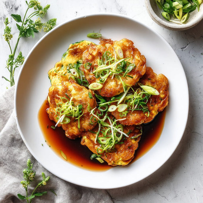 easyChef Pro Shrimp Egg Foo Young with Soy Gravy