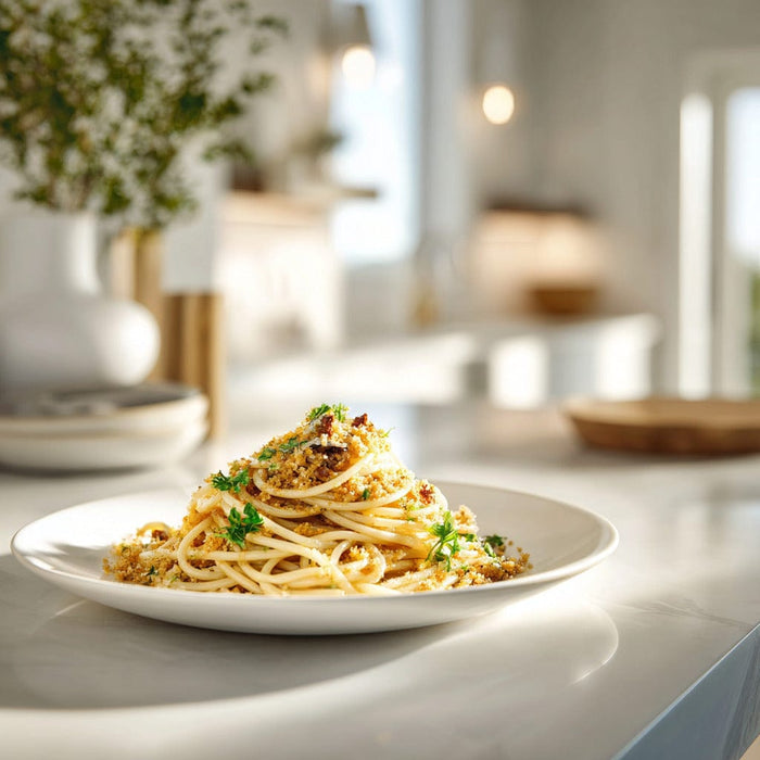 easyChef Pro Sicilian Anchovy Spaghetti with Herbed Breadcrumbs