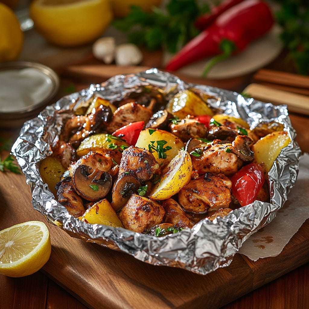easyChef Pro Sizzling Campfire Chicken Foil Packs