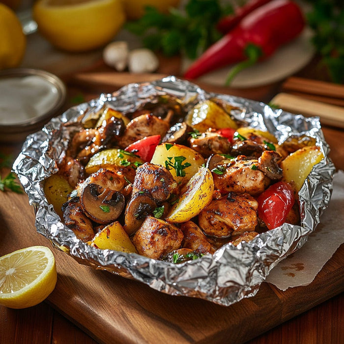 easyChef Pro Sizzling Campfire Chicken Foil Packs