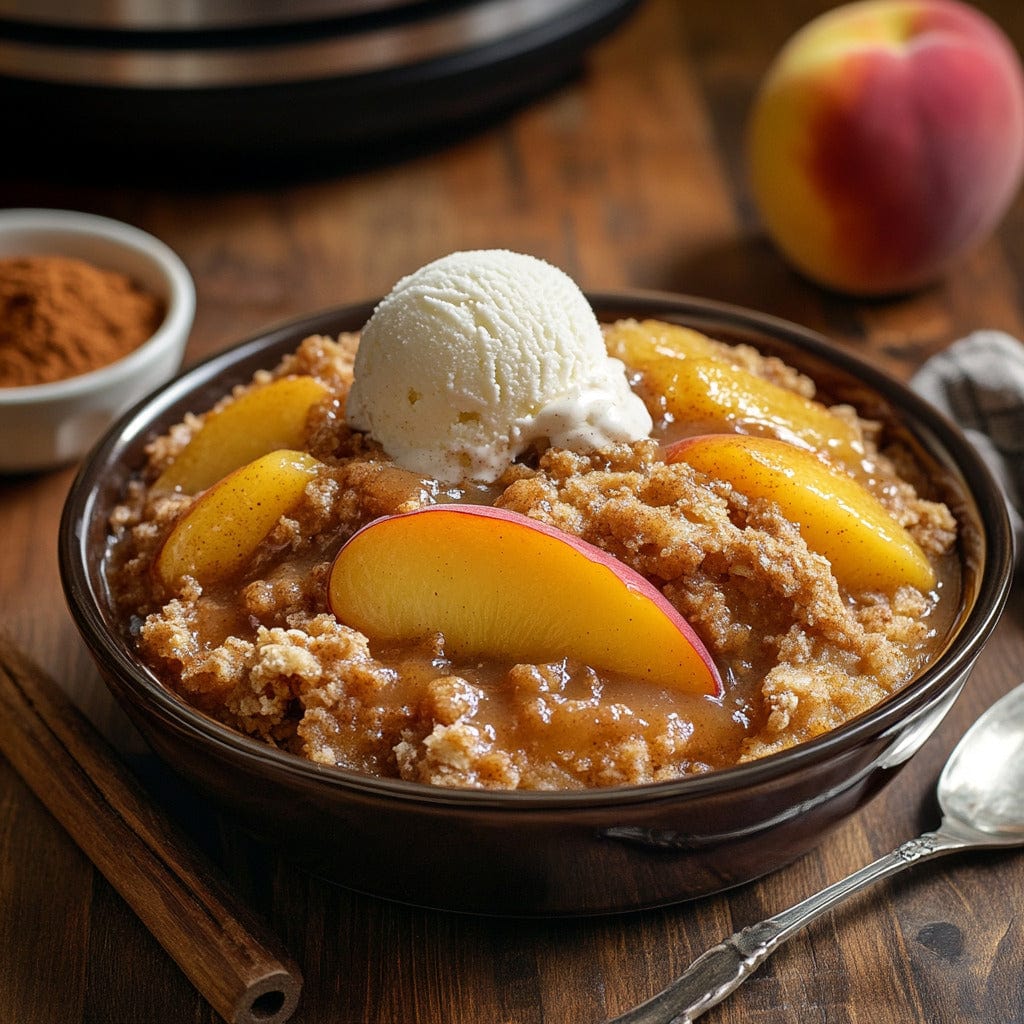 easyChef Pro Slow Cooker Peach Cobbler