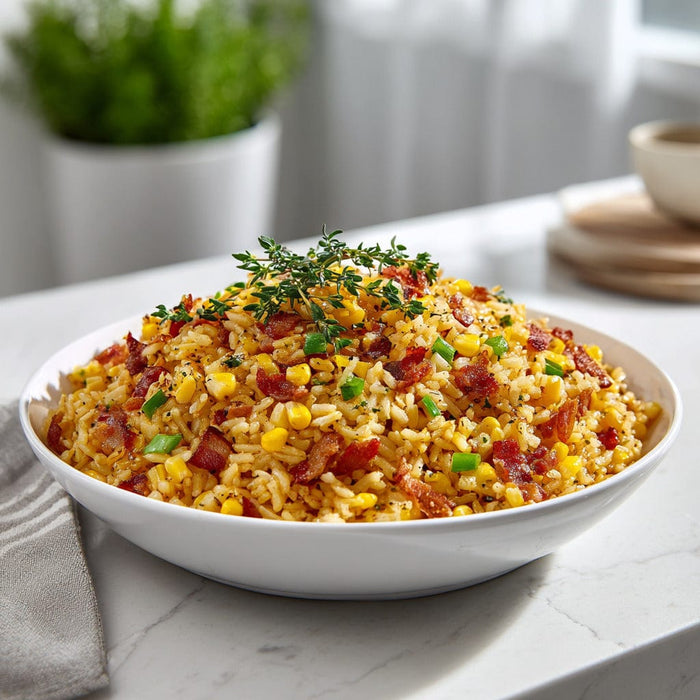 easyChef Pro Smoky Bacon and Corn Rice Medley