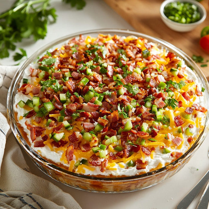 easyChef Pro Smoky BBQ Bacon Ranch Layered Dip