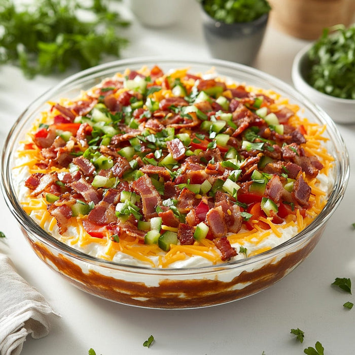 easyChef Pro Smoky BBQ Bacon Ranch Layered Dip