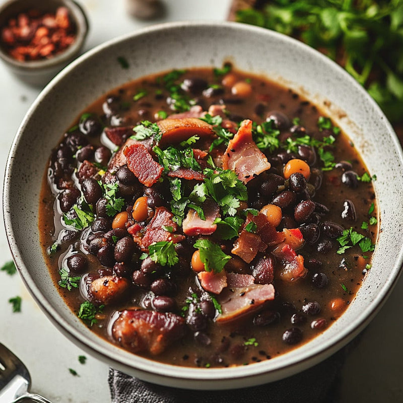 easyChef Pro Smoky Brazilian Feijoada with Crispy Bacon and Ham