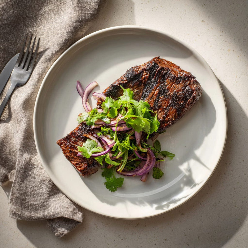 easyChef Pro Smoky Chipotle Flat Iron Steak with Three-Pepper Rub