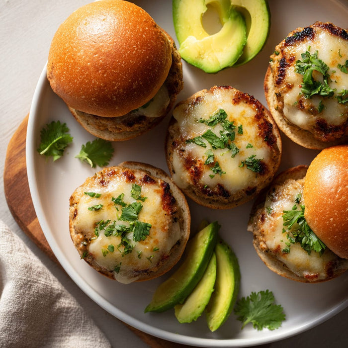 easyChef Pro Smoky Chipotle Turkey Burgers with Melty Mozzarella