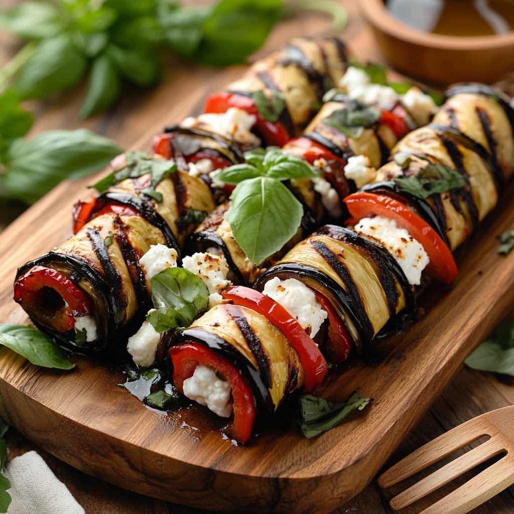 easyChef Pro Smoky Grilled Eggplant Roll-Ups