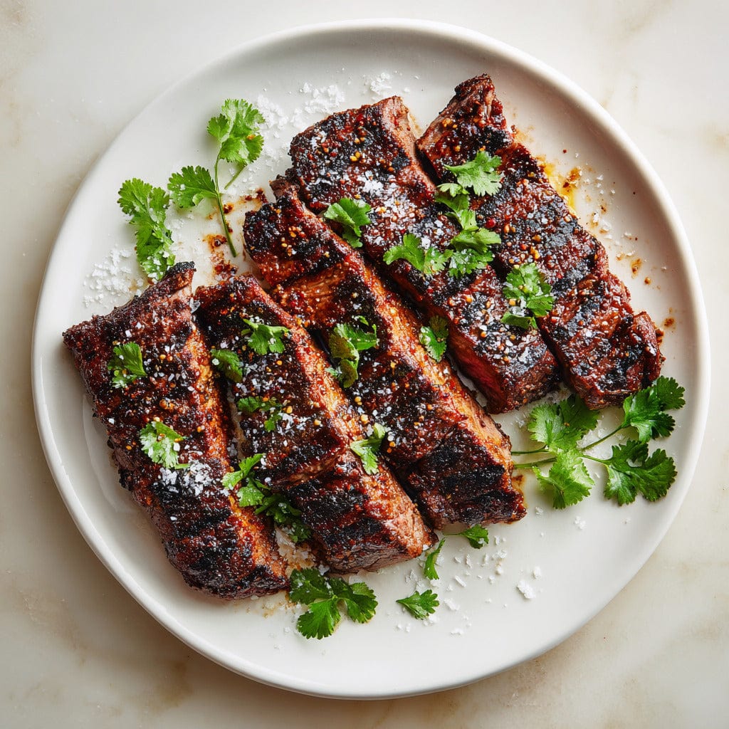 easyChef Pro Smoky Three-Pepper Flat Iron Steak with a Sweet and Spicy Rub