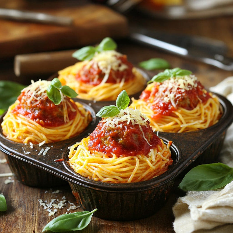 easyChef Pro Spaghetti and Meatball Cupcakes