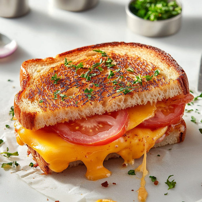 easyChef Pro SPAM & Cheddar Grilled Cheese with Tomato and Sweet Onion