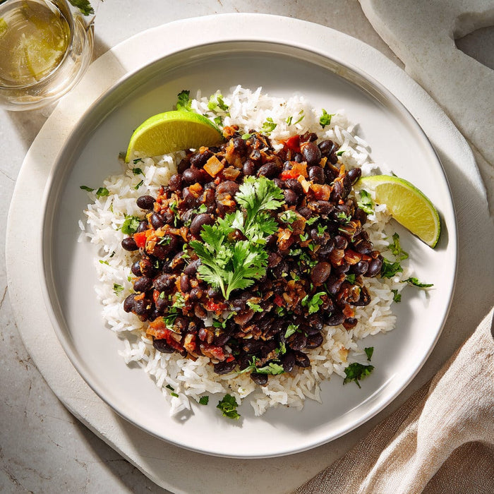 easyChef Pro Spiced Black Bean and Rice with Aromatic Herbs