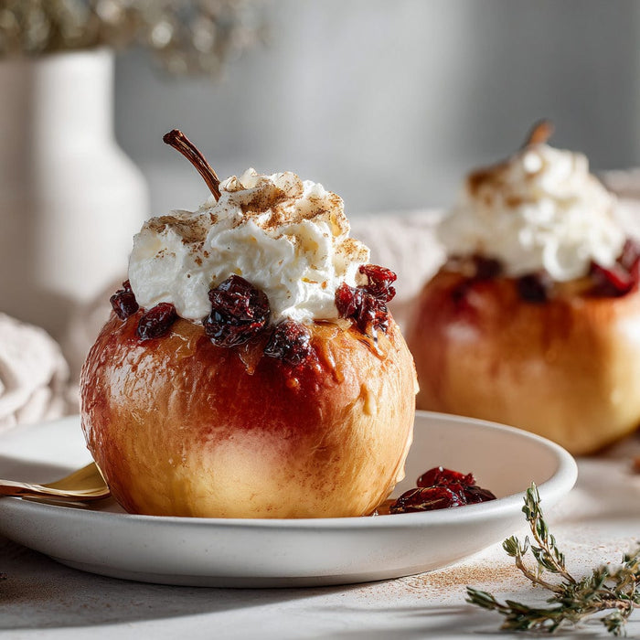 easyChef Pro Spiced Cheesecake-Stuffed Baked Apples with Cranberries