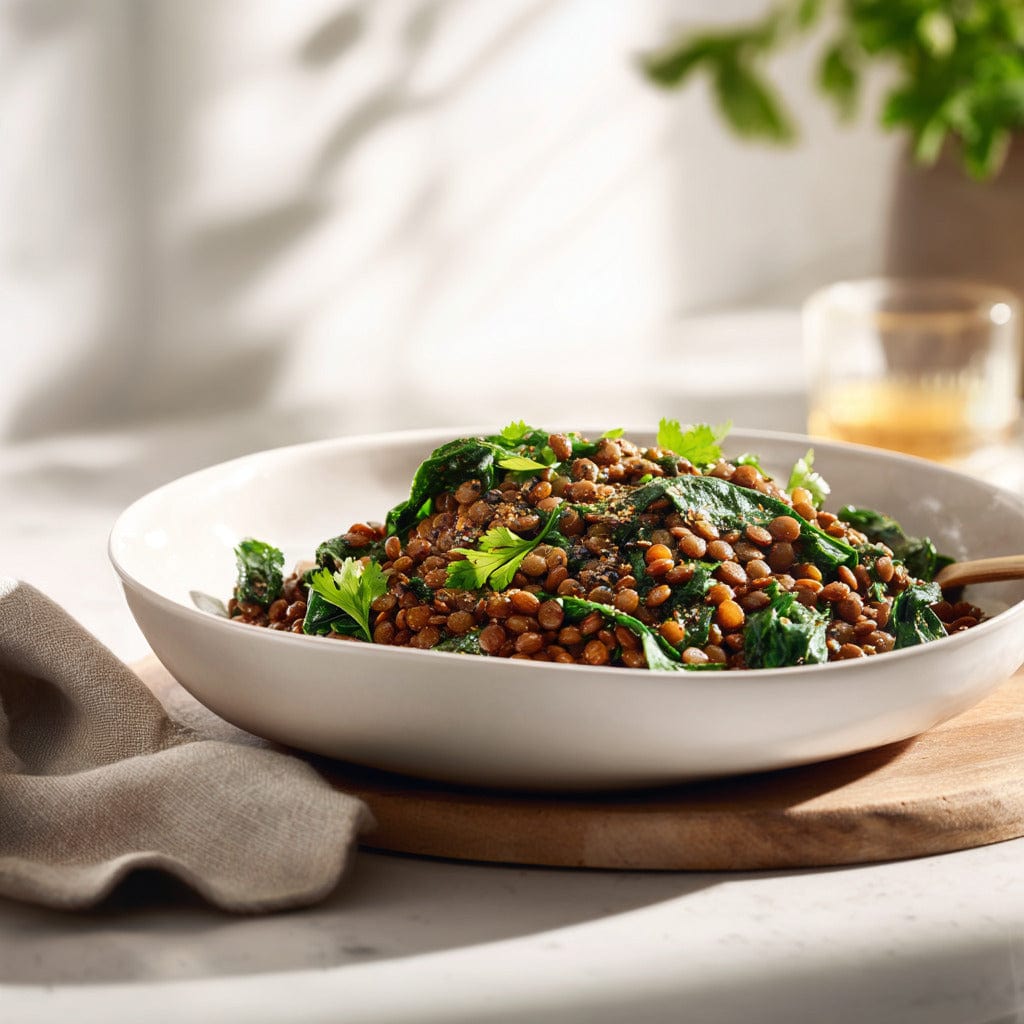 easyChef Pro Spiced Lentil and Spinach Medley