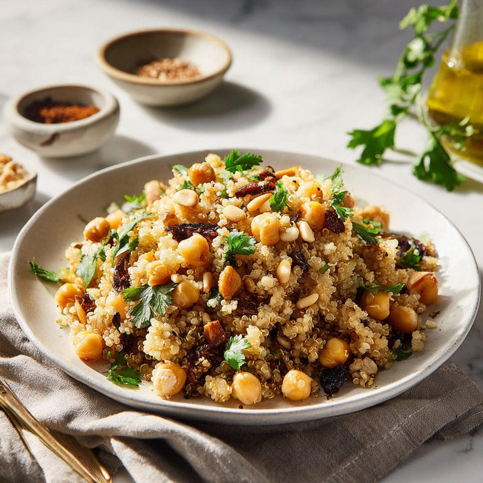 easyChef Pro Spiced Quinoa Medley with Pine Nuts and Chickpeas