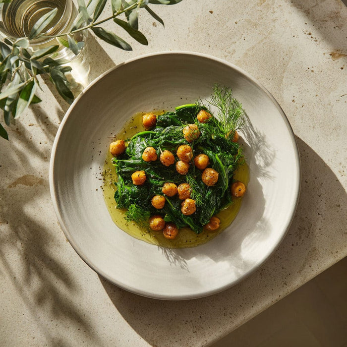 easyChef Pro Spiced Spinach and Chickpea Medley