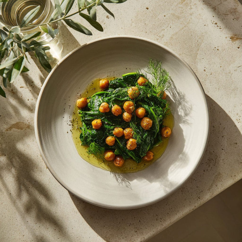 easyChef Pro Spiced Spinach and Chickpea Medley
