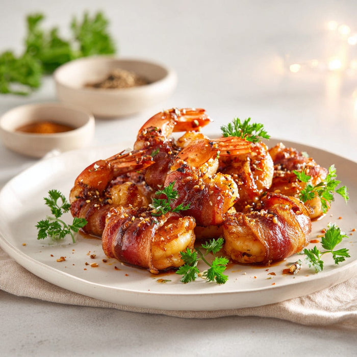 easyChef Pro Spicy Bacon-Wrapped BBQ Shrimp Bites