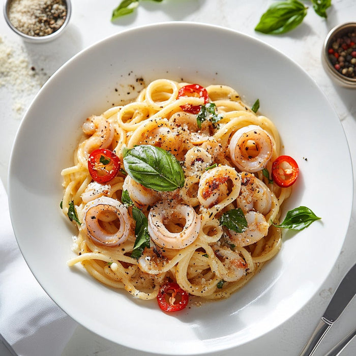 easyChef Pro Spicy Calamari Linguine with White Wine Sauce