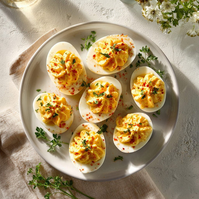 easyChef Pro Spicy Creole Deviled Eggs with Horseradish Twist