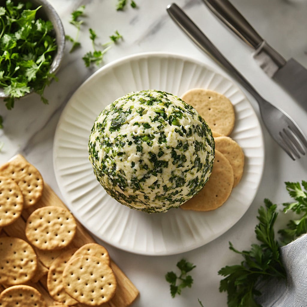 easyChef Pro Spicy Jalapeño Cheese Ball with Cilantro Coating