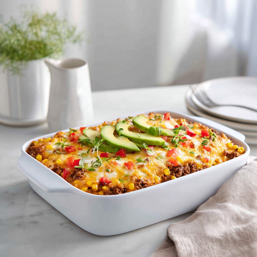 easyChef Pro Spicy Mexican Beef and Corn Casserole
